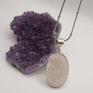 quartz rose ovale